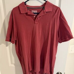 American Eagle Outfitters Dark Red Polo Shirt